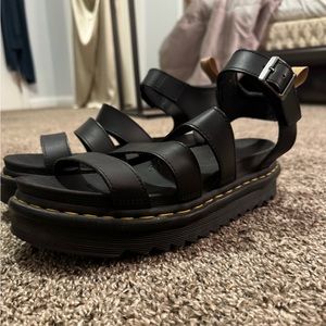 Size 9- Dr. Martens Blaire Platform Sandal in vegan leather